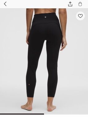 Lululemon Black Groove No Line High-Rise Tight 25" Heart design
